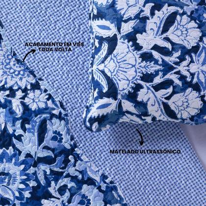 Imagem de Colcha Bouti King Dupla Face Estampada com Porta Travesseiro 3 Peças