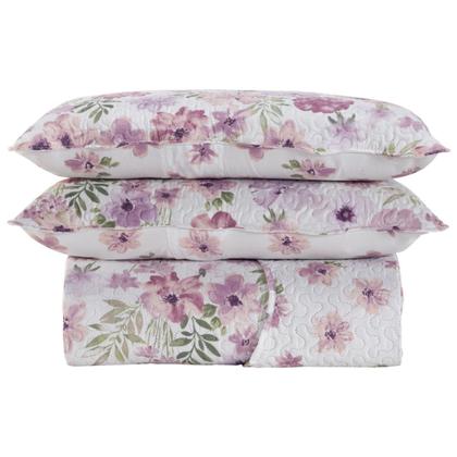 Imagem de Colcha Bouti King Dupla Face Estampada com Porta Travesseiro 3 Peças Vergine