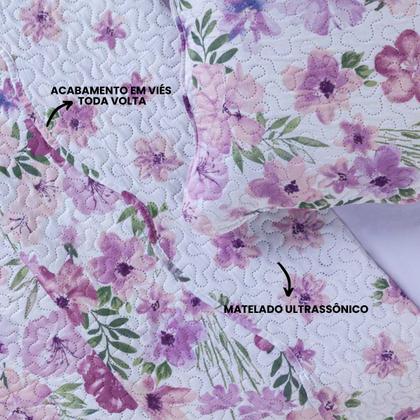 Imagem de Colcha Bouti Queen Dupla Face Estampada com Porta Travesseiro 3 Peças Vergine