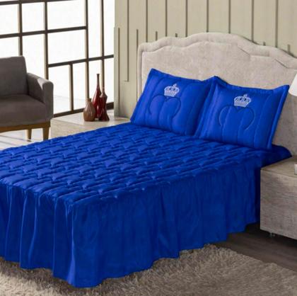 Imagem de Colcha Casal 3 Peças Cobre Leito Casal Diana Tecido Premium Super Macio Decoração Quarto - 764