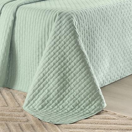 Imagem de Colcha casal 3pç bordado mantelado algodão 200 fios