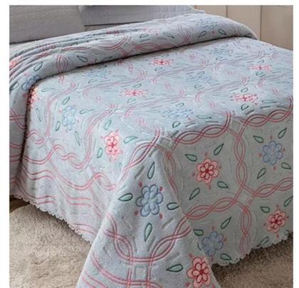 Imagem de Colcha casal aveludada aconchego 2,20 m x 2,40 m SOLITUDINE JOLITEX anti- alérgico.