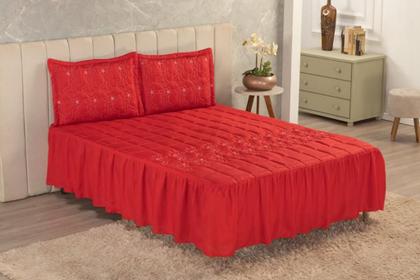 Imagem de Colcha Casal com bordado sofisticado