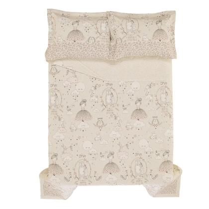 Imagem de Colcha Casal Infantil Dupla Face 200 Fios Algodão Karsten