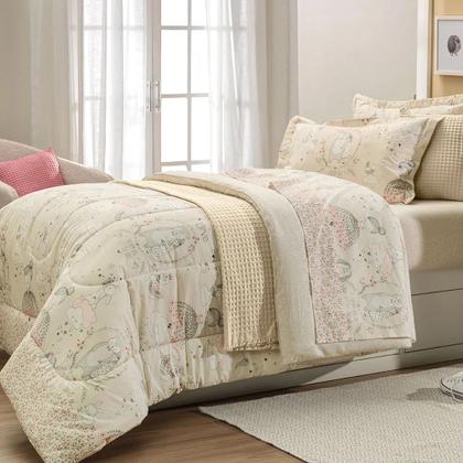 Imagem de Colcha Casal Infantil Dupla Face 200 Fios Algodão Karsten