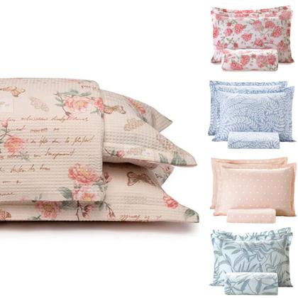 Imagem de Colcha Casal Piquet Dohler 03 Peças Estampada 2,20x2,50m