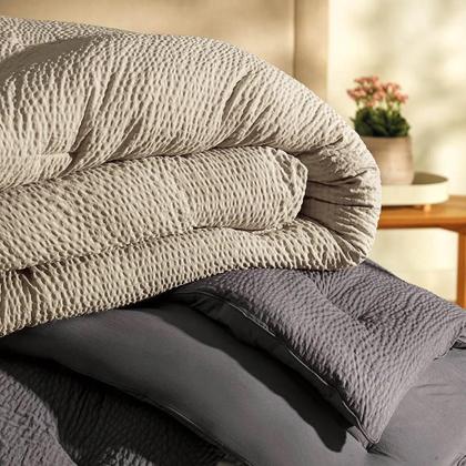 Imagem de Colcha Casal Poliester Baumann Grafite Karsten