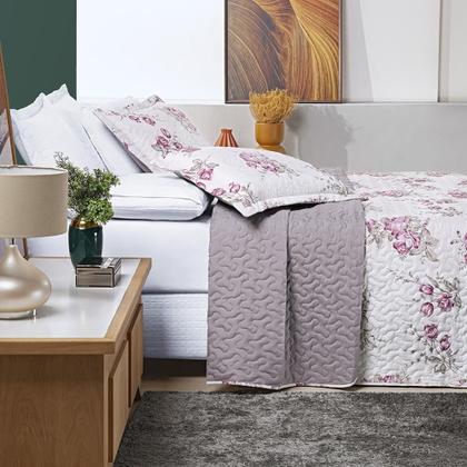 Imagem de Colcha Casal Super King Nyla 200 Fios Estampado