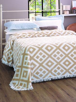 Imagem de Colcha Chenille Jolitex Com Franja Gabriela 220X240M Bege