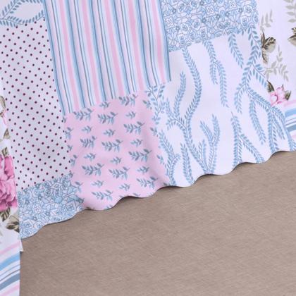 Imagem de Colcha Cobre Leito Cama Casal Queen Size 03 Peças Floral Premium Entrega Imediata