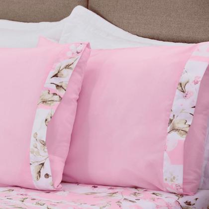 Imagem de Colcha Cobre Leito Cama Casal Queen Size 03 Peças Floral Premium Entrega Imediata