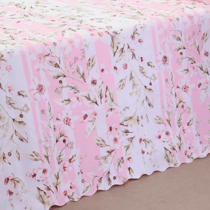 Imagem de Colcha Cobre Leito Cama Casal Queen Size 03 Peças Floral Premium Entrega Imediata