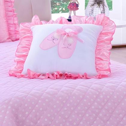 Imagem de Colcha Cobre Leito Cama Solteiro Menina Bailarina com Babado