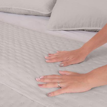 Imagem de Colcha Cobre Leito Casal kit 3 peças Dupla Face Micro Percal Macio Ultrassônico - BF Colchões