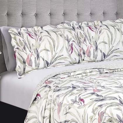 Imagem de Colcha Cobre Leito Casal Roupa De Cama Dupla Face Kit 3 Pçs