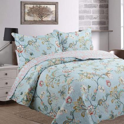 Imagem de Colcha/cobre Leito Dupla Face Matelado Queen 3 Peças Malta 08