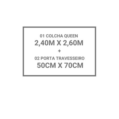 Imagem de Colcha/cobre Leito Dupla Face Matelado Queen 3 Peças Malta 08