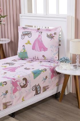 Imagem de Colcha Cobre Leito Infantil Princesas Solteiro + Capa de Almofada