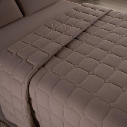 Imagem de Colcha Cobre Leito King 3 Peças 100% Algodão Malha Dupla Face Matelado