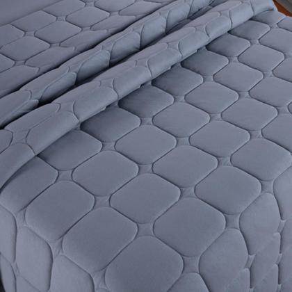 Imagem de Colcha Cobre Leito King 3 Peças 100% Algodão Malha Dupla Face Matelado