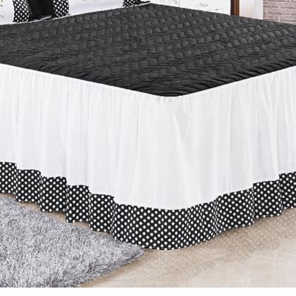 Imagem de Colcha Cobre leito King 3 Peças Bordada com Babado Kamila