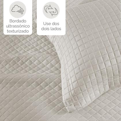 Imagem de Colcha Cobre Leito King kit 3 peças Dupla Face Microfibra Soft Ultrassônico - Camesa