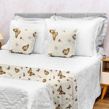 Imagem de Colcha Cobre Leito King Size 3 Pçs Piquet Favinho