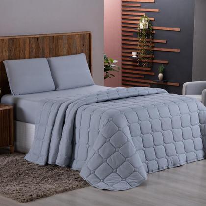 Imagem de Colcha Cobre Leito Malha 100% Algodão Dupla Face Matelado