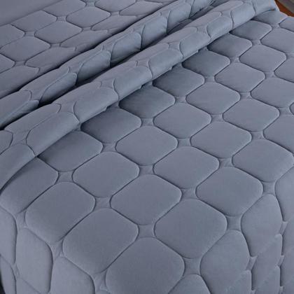 Imagem de Colcha Cobre Leito Malha 100% Algodão Dupla Face Matelado
