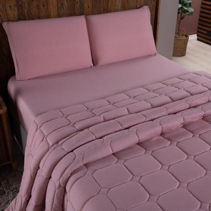 Imagem de Colcha Cobre Leito Malha 100% Algodão Dupla Face Matelado