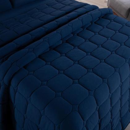 Imagem de Colcha Cobre Leito Malha 100% Algodão Dupla Face Matelado