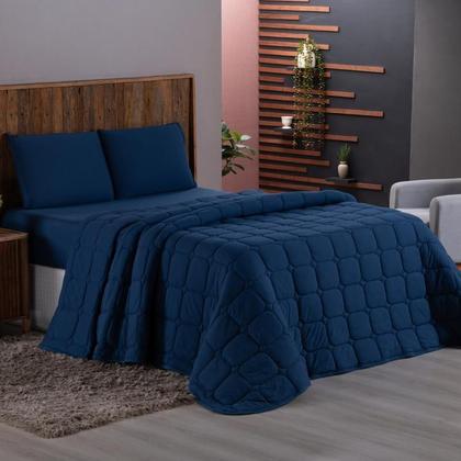 Imagem de Colcha Cobre Leito Malha 100% Algodão Dupla Face Matelado