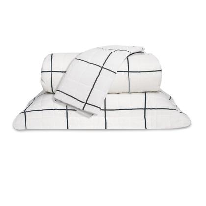 Imagem de Colcha Cobre Leito Matelado Cama Queen 3 Peças Algodão Misto