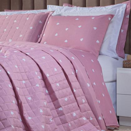 Imagem de Colcha Cobre Leito Matelado Cama Queen 3 Peças Algodão Misto