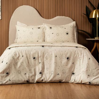 Imagem de Colcha Cobre Leito Matelado Cama Queen 3 Peças Algodão Misto