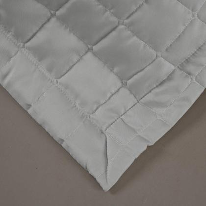 Imagem de Colcha Cobre Leito Matelado Queen 3 Pçs Dupla Face Déli Cinza