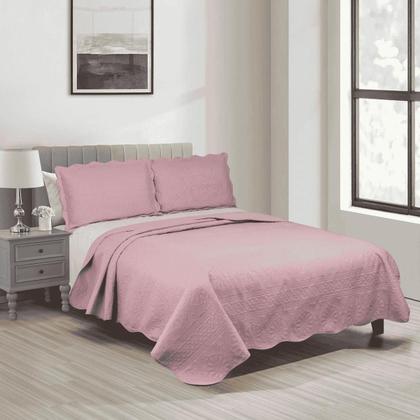 Imagem de Colcha Cobre Leito Petala Cama Casal King 3 Peças