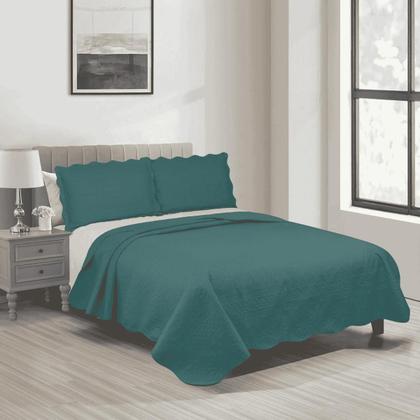 Imagem de Colcha Cobre Leito Petala Cama Casal Queen 3 Peças