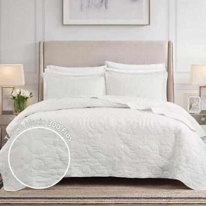 Imagem de Colcha Cobre Leito Queen 3 Peças 300 Fios Ouro Toque Macio