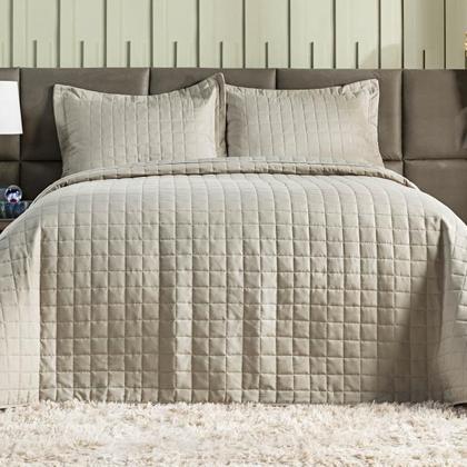 Imagem de Colcha Cobre Leito Queen 7 Peças Basic 300 Fios Bege Moon