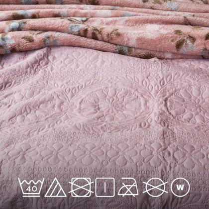 Imagem de Colcha Cobre Leito Solteiro 1,6 X 2,3 m C/ Porta Travesseiro Microfibra Camesa