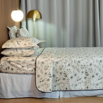 Imagem de Colcha Cobre Leito Solteiro 2 Pçs Basic Estampado Macio