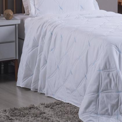 Imagem de Colcha Cobre Leito Solteiro 2 Peças Bordado 200 Fios Unique