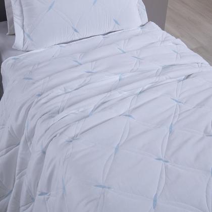 Imagem de Colcha Cobre Leito Solteiro 2 Peças Bordado 200 Fios Unique