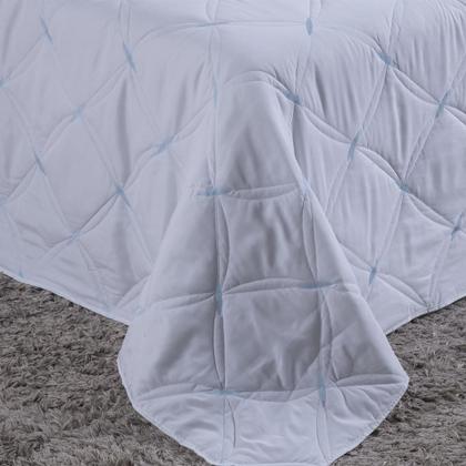 Imagem de Colcha Cobre Leito Solteiro 2 Peças Bordado 200 Fios Unique