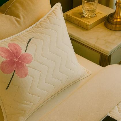 Imagem de Colcha Cobre Leito Solteiro 200 Fios 2 Peças Com Porta travesseiro Matelado Premium Luxo