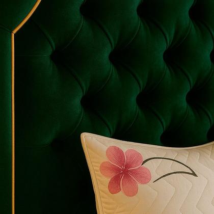 Imagem de Colcha Cobre Leito Solteiro 200 Fios 2 Peças Com Porta travesseiro Matelado Premium Luxo