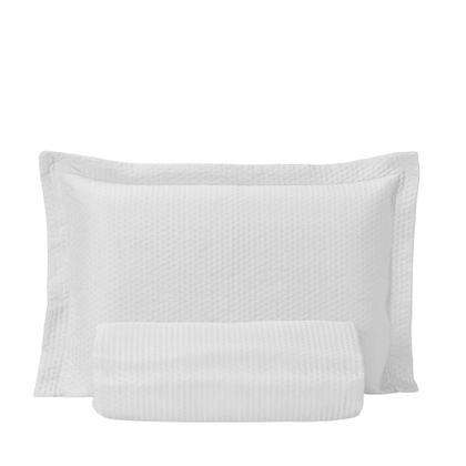 Imagem de Colcha Cobre Leito Solteiro Dupla Face 200 Fios  2 Peças Com Porta travesseiro Matelado Premium Luxo Siena Roll