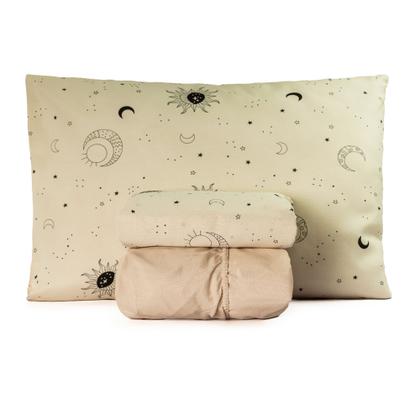 Imagem de Colcha Cobre Leito Solteiro + Lençol Kit 5 Pçs Algodão Misto