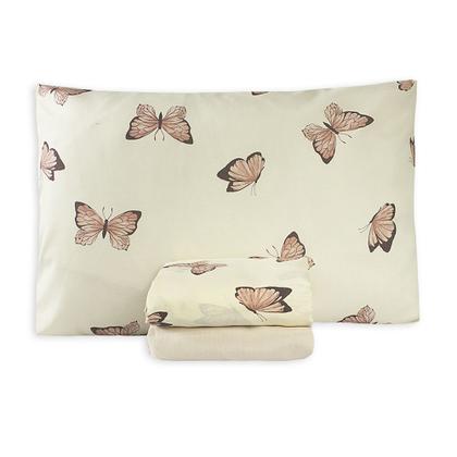 Imagem de Colcha Cobre Leito Solteiro + Lençol Kit 5 Pçs Algodão Misto